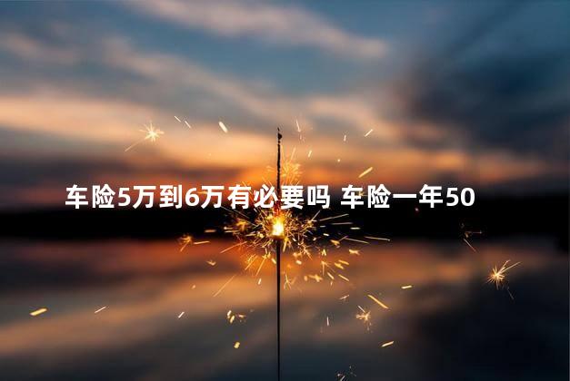 车险5万到6万有必要吗 车险一年5000算贵吗